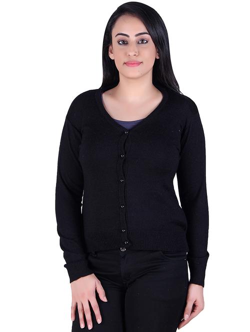 v-neck acrylic wool cardigan - 17391955 - Very Small Image - 1
