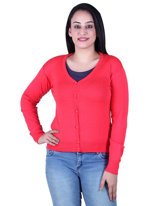 v-neck acrylic wool cardigan - 17391957 - Very Small Image - 1