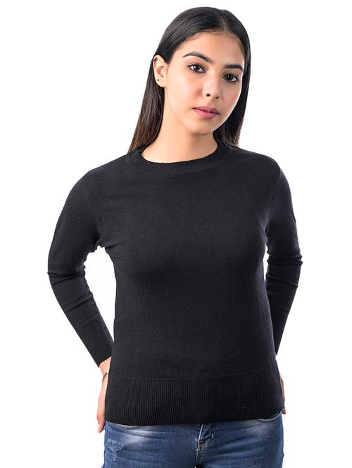 crew neck acrylic wool pullover - 17391987 - Very Small Image - 1