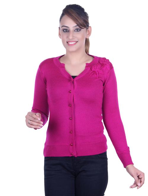 v-neck acrylic wool cardigan - 17392001 - Very Small Image - 1