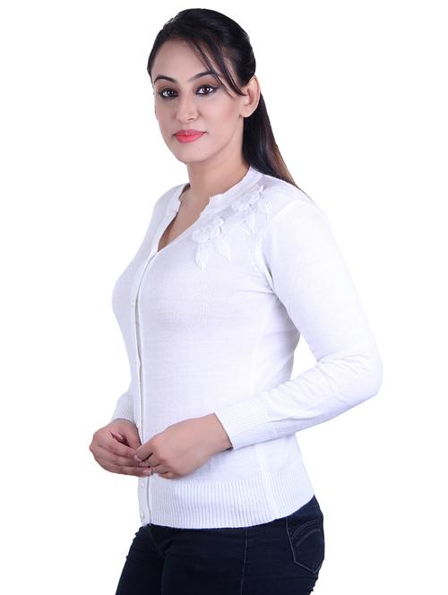 v neck solid cardigan - 17392004 - Very Small Image - 1