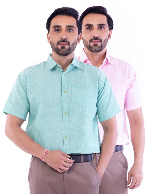 mens solids formal shirt - 17392469 - Very Small Image - 1