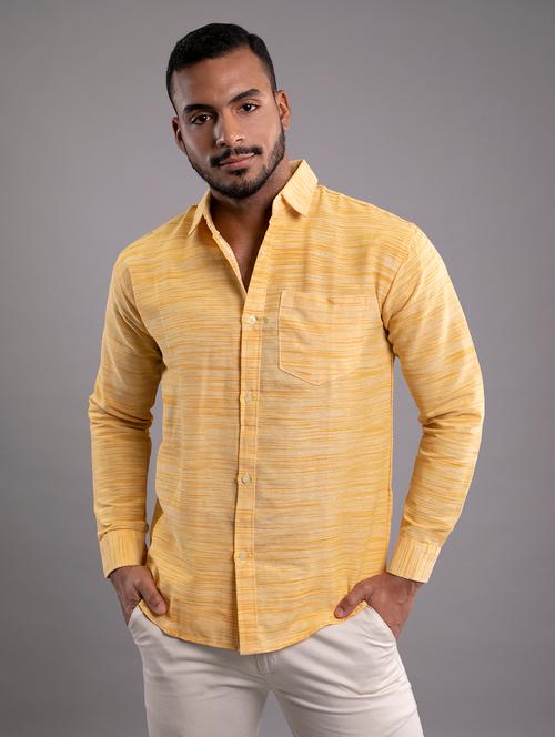 mens melange casual shirt - 17392847 - Very Small Image - 1