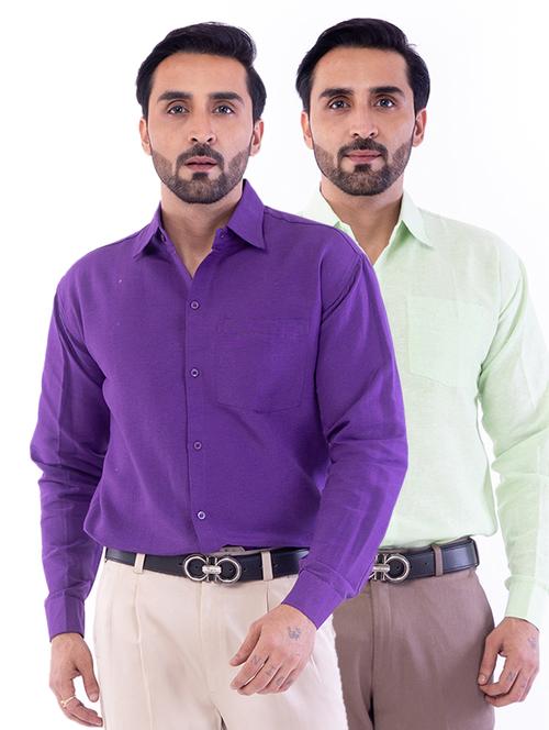 mens solids formal shirt - 17392955 - Very Small Image - 1