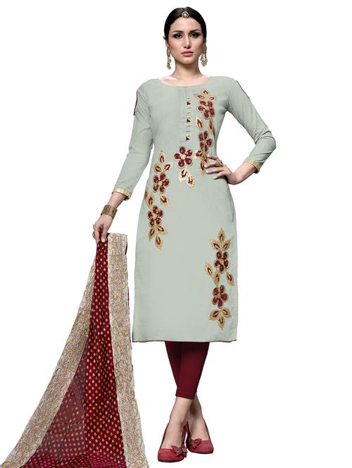 churidaar unstitched suit - 17393508 - Very Small Image - 1