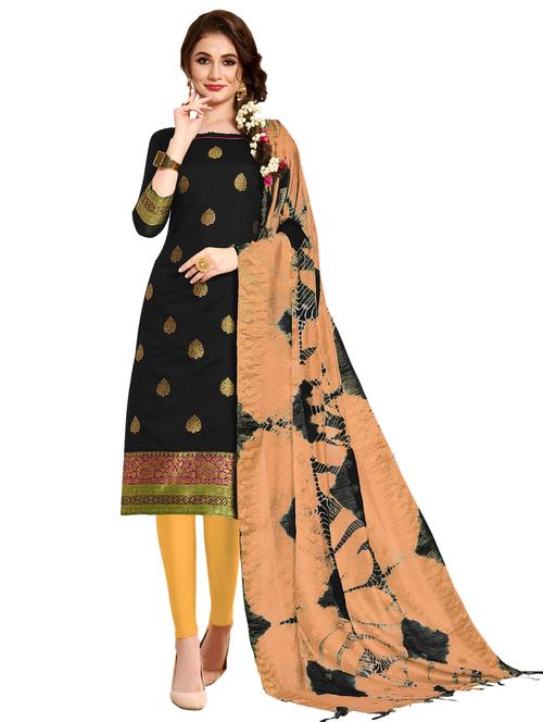 black silk blend unstitched suit - 17393723 - Very Small Image - 1