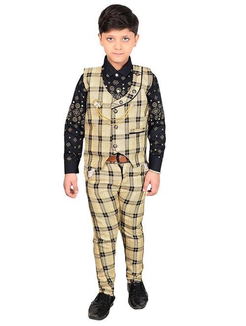 kids waist coat with pants set - 17394015 - Very Small Image - 1