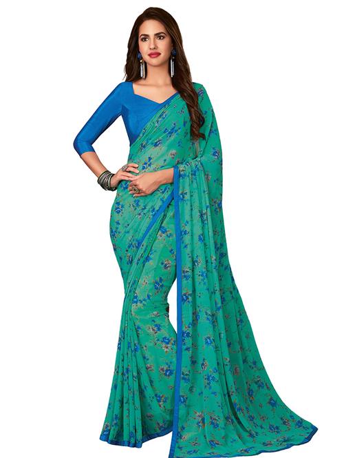 floral printed saree - 17394376 - Very Small Image - 1