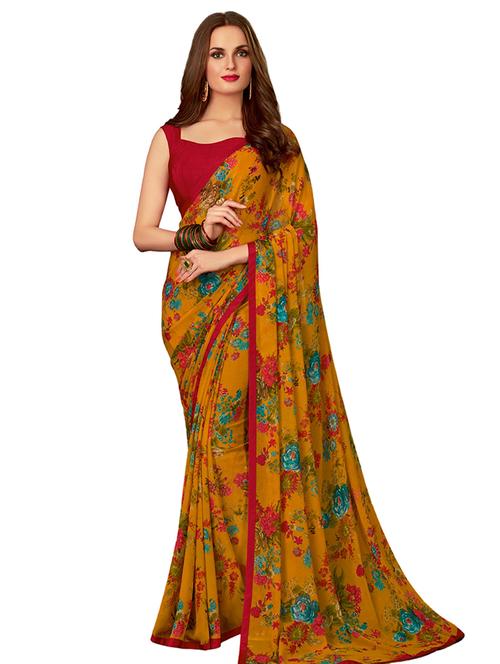 floral printed saree - 17394380 - Very Small Image - 1