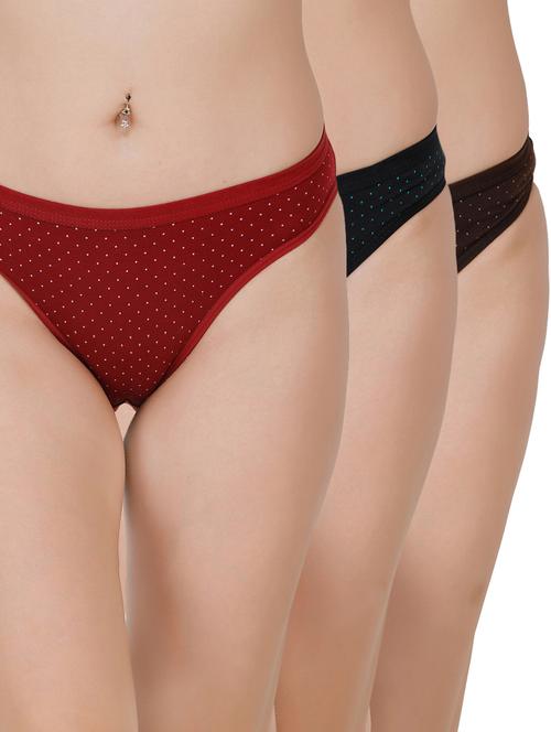 set of 3 polka dot bikini panty - 17395171 - Very Small Image - 1
