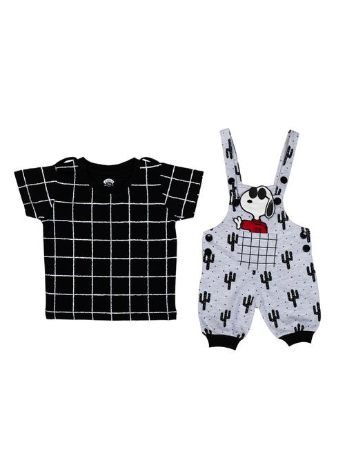 grey cotton dungarees twin sets & dungree - 17395406 - Very Small Image - 1