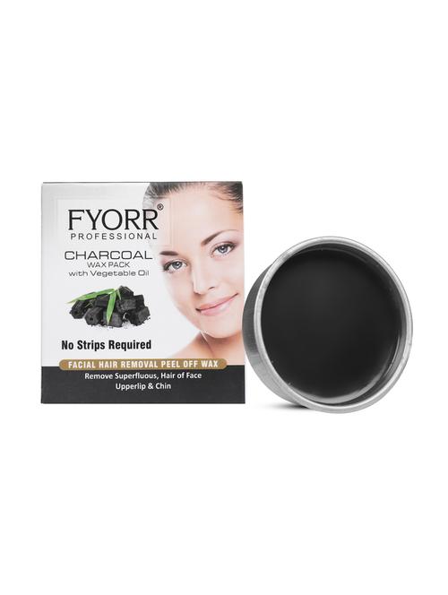 fyorr facial katori peel-off wax charcoal-80gm - 17395819 - Very Small Image - 1