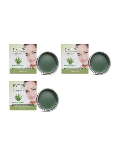 fyorr facial katori peel-off wax combo of 3 white chocolate, red wine & charcoal - 80gm each - 17395831 - Very Small Image - 1