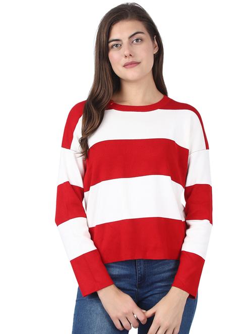 round neck striped sweatshirt - 17396016 - Very Small Image - 1