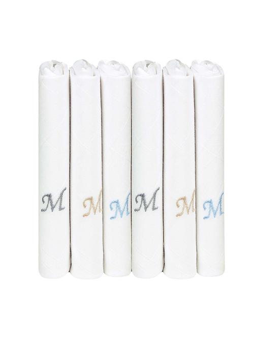 white cotton handkerchief set of 6 - 17396647 - Very Small Image - 1