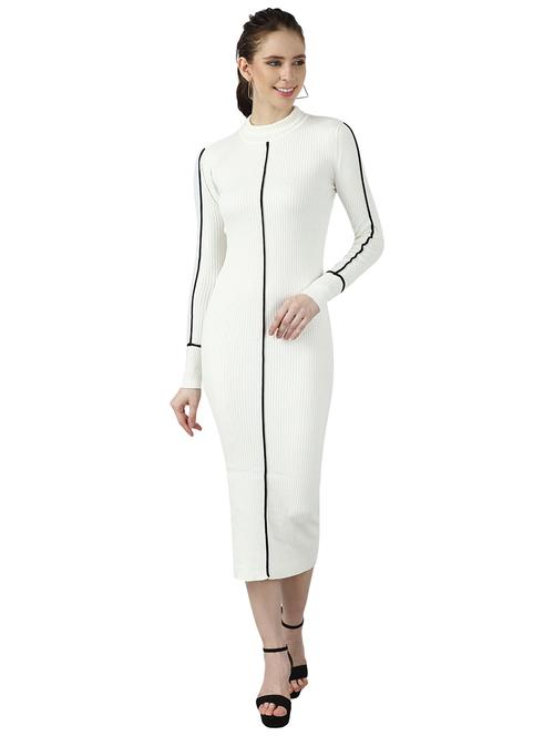 contrast detail bodycon dress - 17396770 - Very Small Image - 1