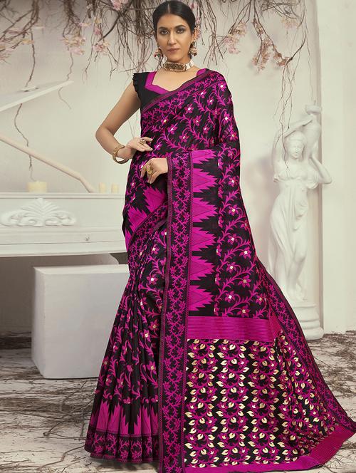 self design woven saree - 17396893 - Very Small Image - 1