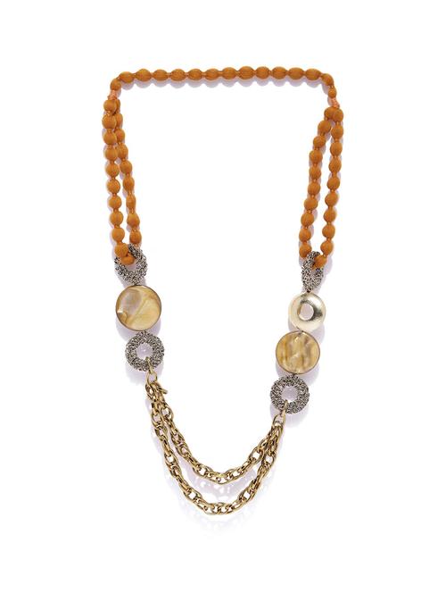 orange metal long necklace - 17397194 - Very Small Image - 1