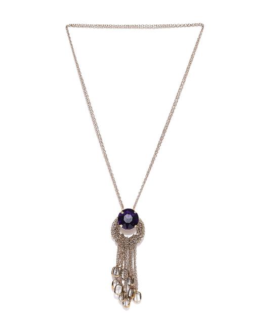 white metal long necklace - 17397218 - Very Small Image - 1