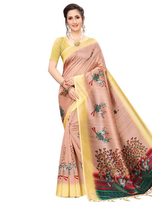 conversational printed saree with blouse - 17397449 - Very Small Image - 1