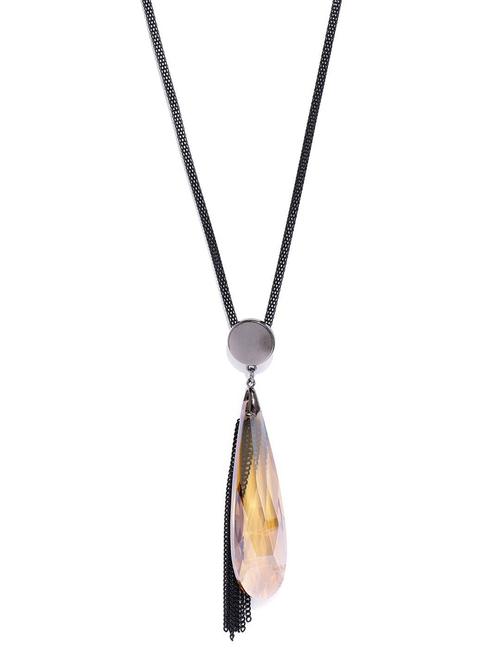 yellow metal long necklace - 17397472 - Very Small Image - 1