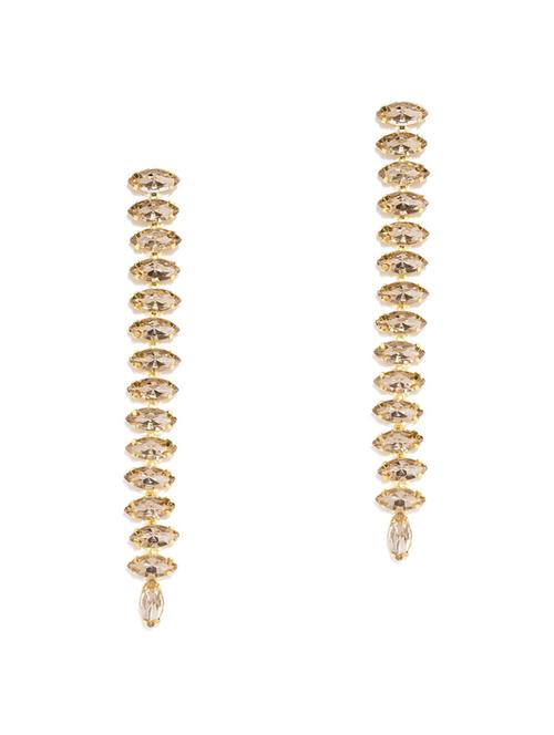 yellow metal drop earring - 17397499 - Very Small Image - 1