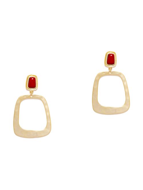 gold metal drop earring - 17397539 - Very Small Image - 1