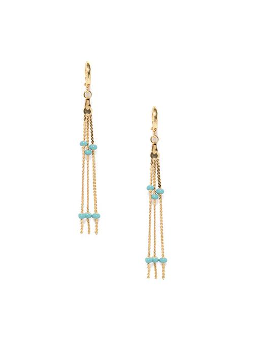 gold metal drop earring - 17397569 - Very Small Image - 1