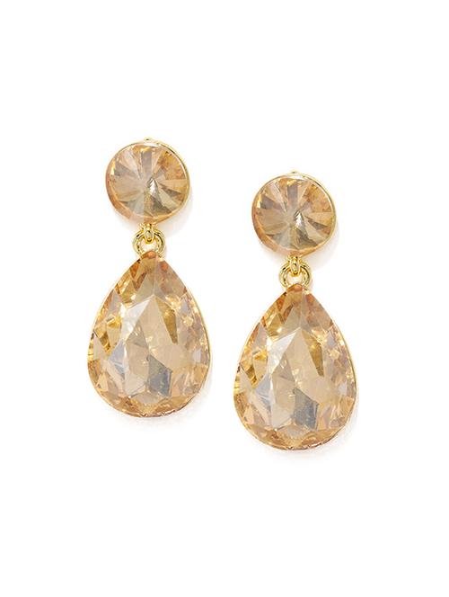 yellow metal drop earring - 17397581 - Very Small Image - 1