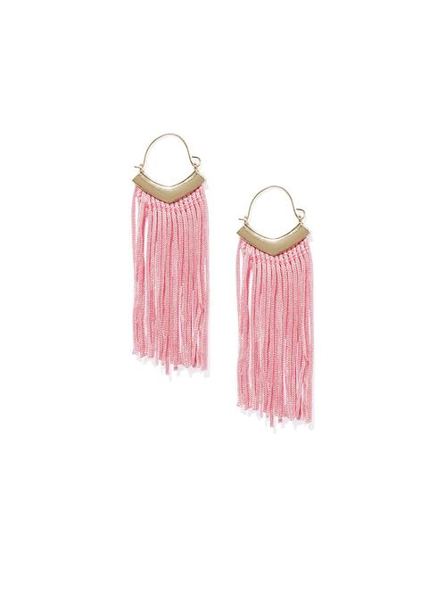 pink metal drop earring - 17397604 - Very Small Image - 1