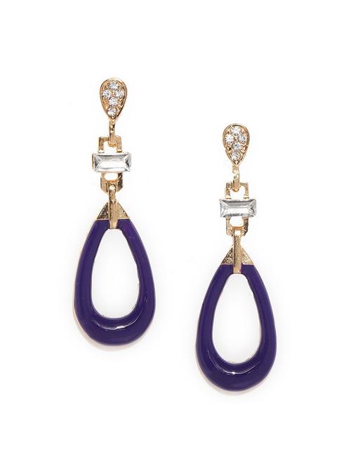purple metal drop earring - 17397678 - Very Small Image - 1