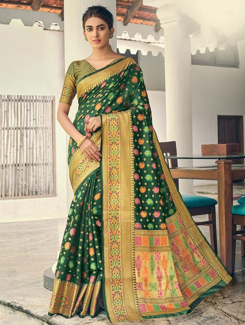 zari work kanjivaram saree - 17397779 - Very Small Image - 1