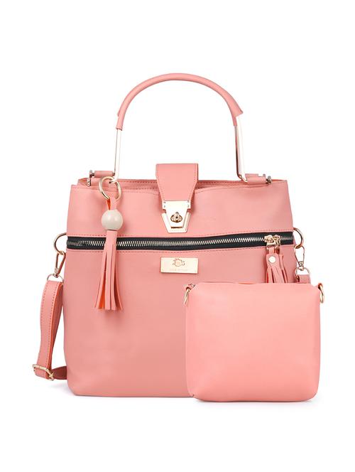 pink leatherette (pu) handbag - 17398473 - Very Small Image - 1