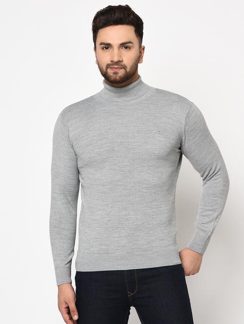 grey solid pullover - 17399342 - Very Small Image - 1