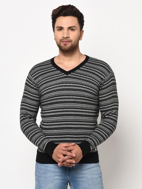 olive green striped pullover - 17399361 - Very Small Image - 1