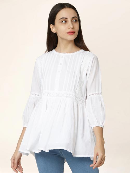 embroidered a-line kurti - 17399617 - Very Small Image - 1
