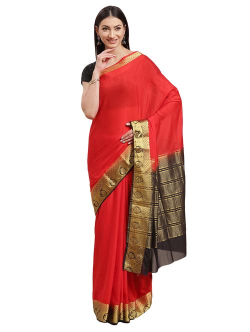 zari work woven saree with blouse - 17399638 - Very Small Image - 1