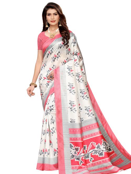 floral printed saree - 17399810 - Very Small Image - 1