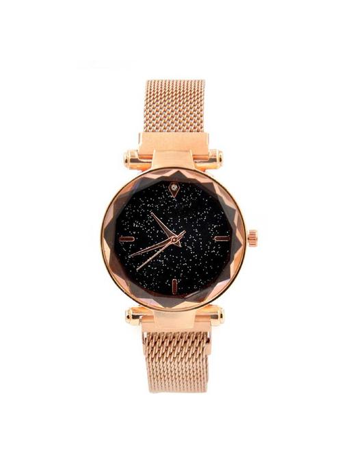 bolun rt-162 magnet-copper gold mesh magnet analog watch - 17400678 - Very Small Image - 1