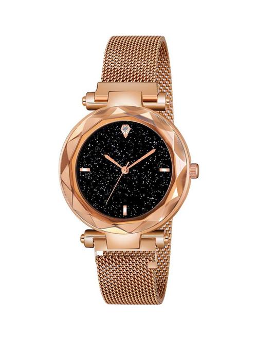 bolun new exclusive choice sparkling dial diamond cut rosegold magnetic strap analog analog watch - 17400758 - Very Small Image - 1