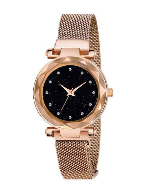bolun luxury mesh magnet buckle starry sky quartz watches for girls fashion mysterious rose gold lady analog watch - 17400808 - Very Small Image - 1