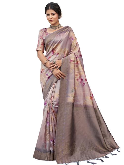 floral printed saree - 17401022 - Very Small Image - 1