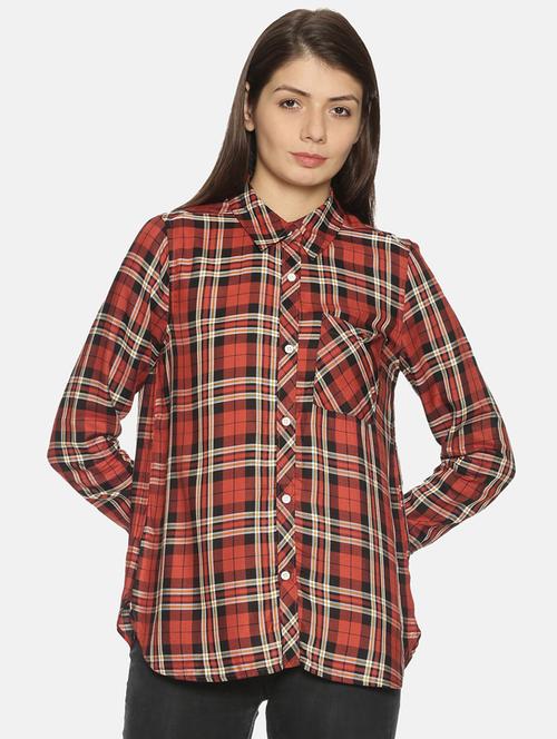 long sleeved checkered shirt - 17401342 - Very Small Image - 1