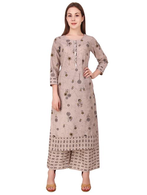printed kurta palazzo set - 17401499 - Very Small Image - 1