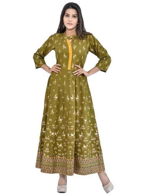 printed anarkali kurta - 17401806 - Very Small Image - 1