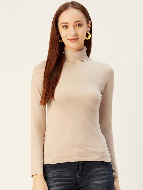 turtle neck solid top - 17401838 - Very Small Image - 1
