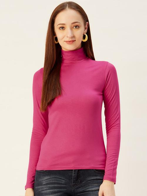 turtle neck solid top - 17401839 - Very Small Image - 1