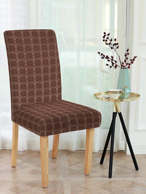 stylish soft elastic chair cover pack of 6 - 17402992 - Very Small Image - 1