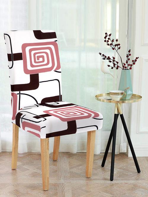stylish soft elastic chair cover pack of 6 - 17403012 - Very Small Image - 1