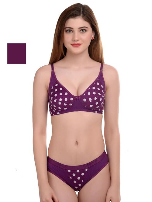 set of 3 polka dot bra and panty set - 17403273 - Very Small Image - 1